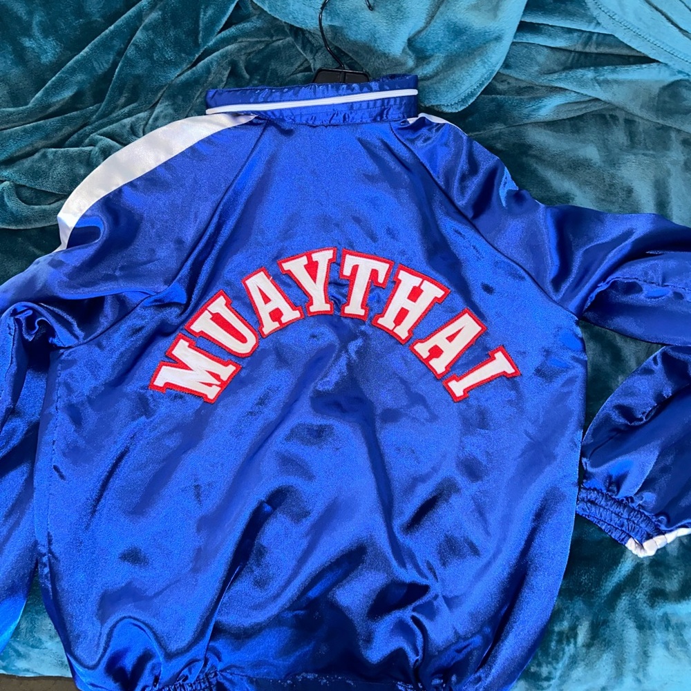 Blue satin vintage jacket